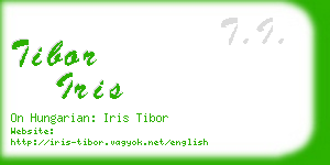 tibor iris business card